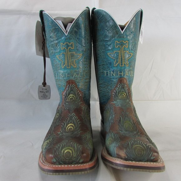 Tin Haul Shoes Tin Haul Womens 65 Feather Plume Peacock Sole